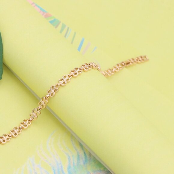 "Rose Gold Plated Heart Link Chain Bracelet in High Quality Brass, XPBL1089 - Picture 10 of 12